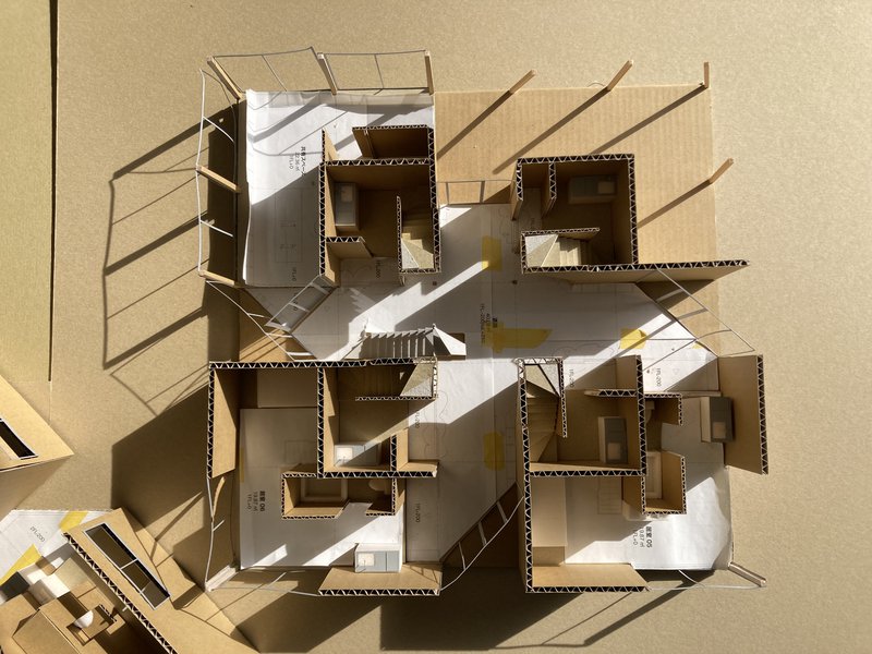 集合住宅1Fの内観模型